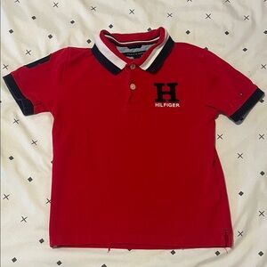 Tommy Hilfiger Kids Polo Shirt in Red and Navy Blue